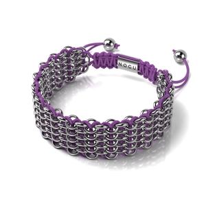 Purple and Silver Deluxe Kismet Links Adjustable NOGU Bracelet